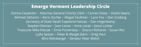 Emerge Vermont's Leadership Circle Members
